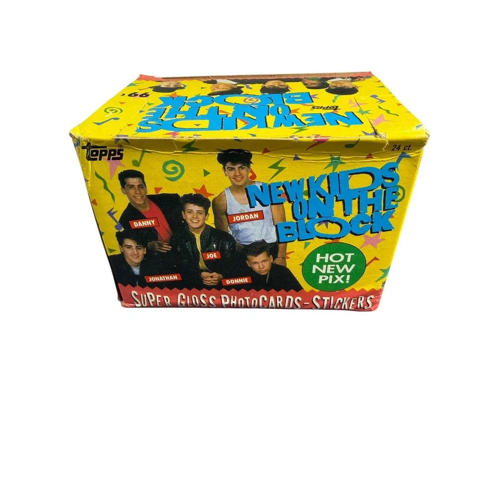 Vintage 1989 Topps New Kids on the Block NKOTB Super Gloss Photocards Sealed Box